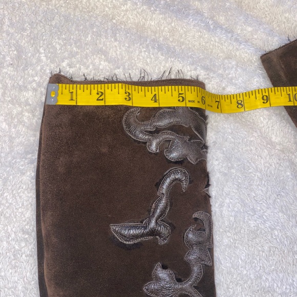 PRADA brown suede knee high boots gently used size EU 36 US 6 - Picture 12 of 16